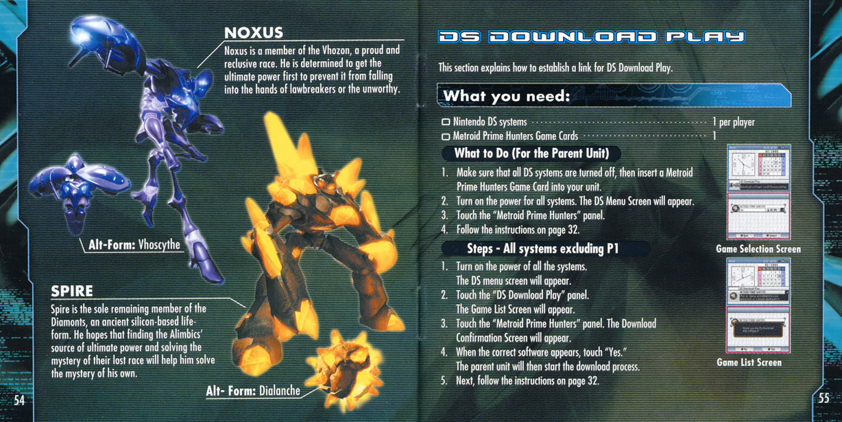 Metroid Prime Hunters instruction manual