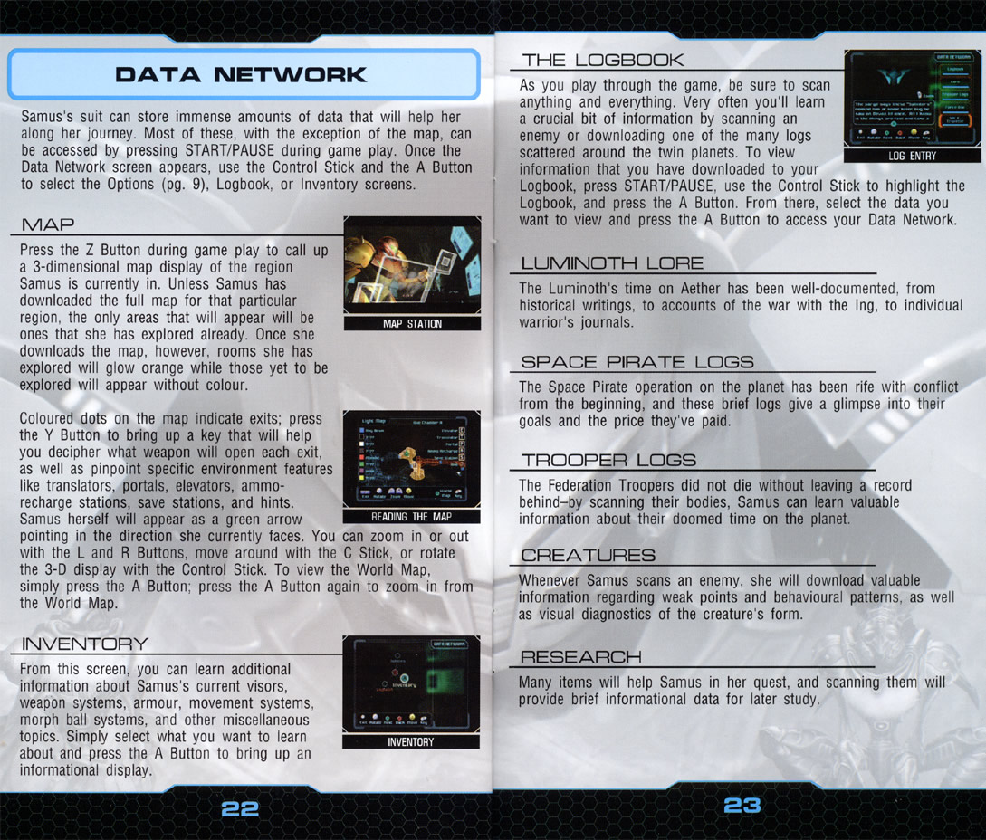 Metroid Prime 2: Echoes instruction manual
