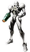 Samus Aran - Light Suit (white background)