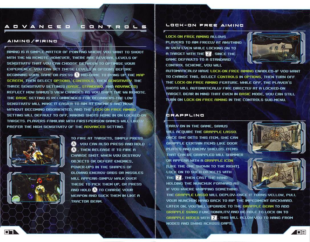 Metroid Prime 3: Corruption instruction manual