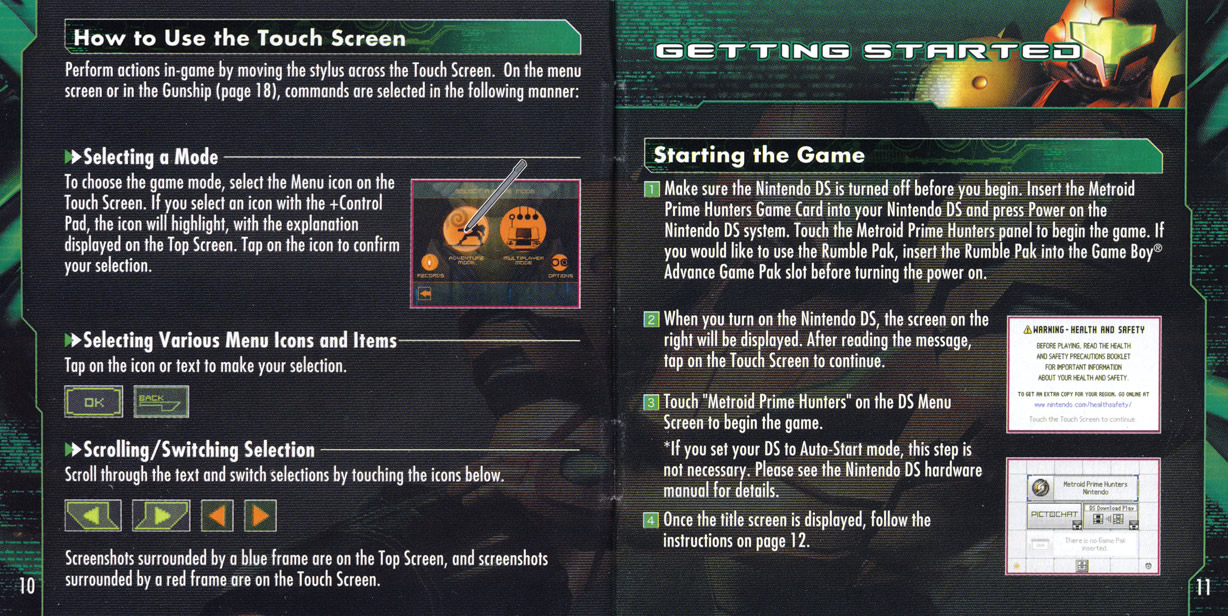 Metroid Prime Hunters Game Manual
