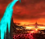 Colossal Phazon tentacles and huge energy shields dominate the blood-red horizon.