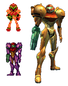 Samus Aran across the ages