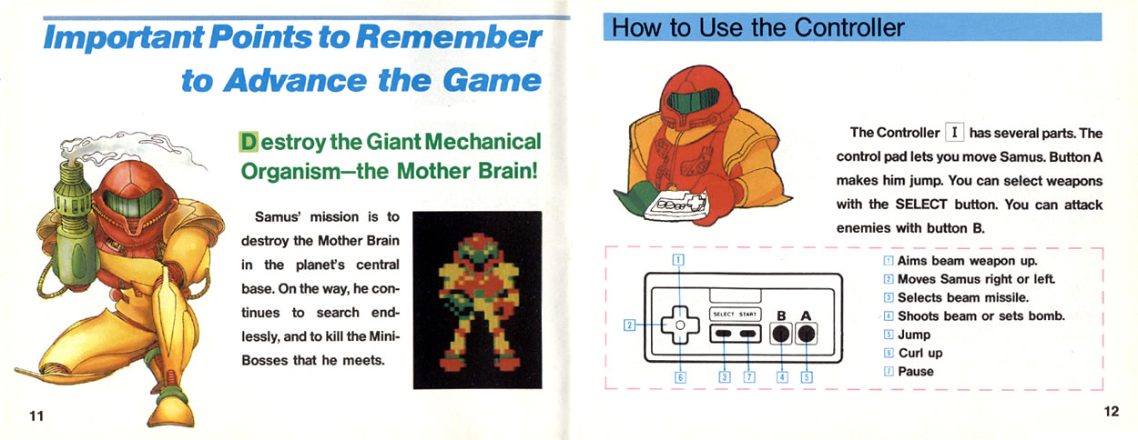 Metroid instruction manual