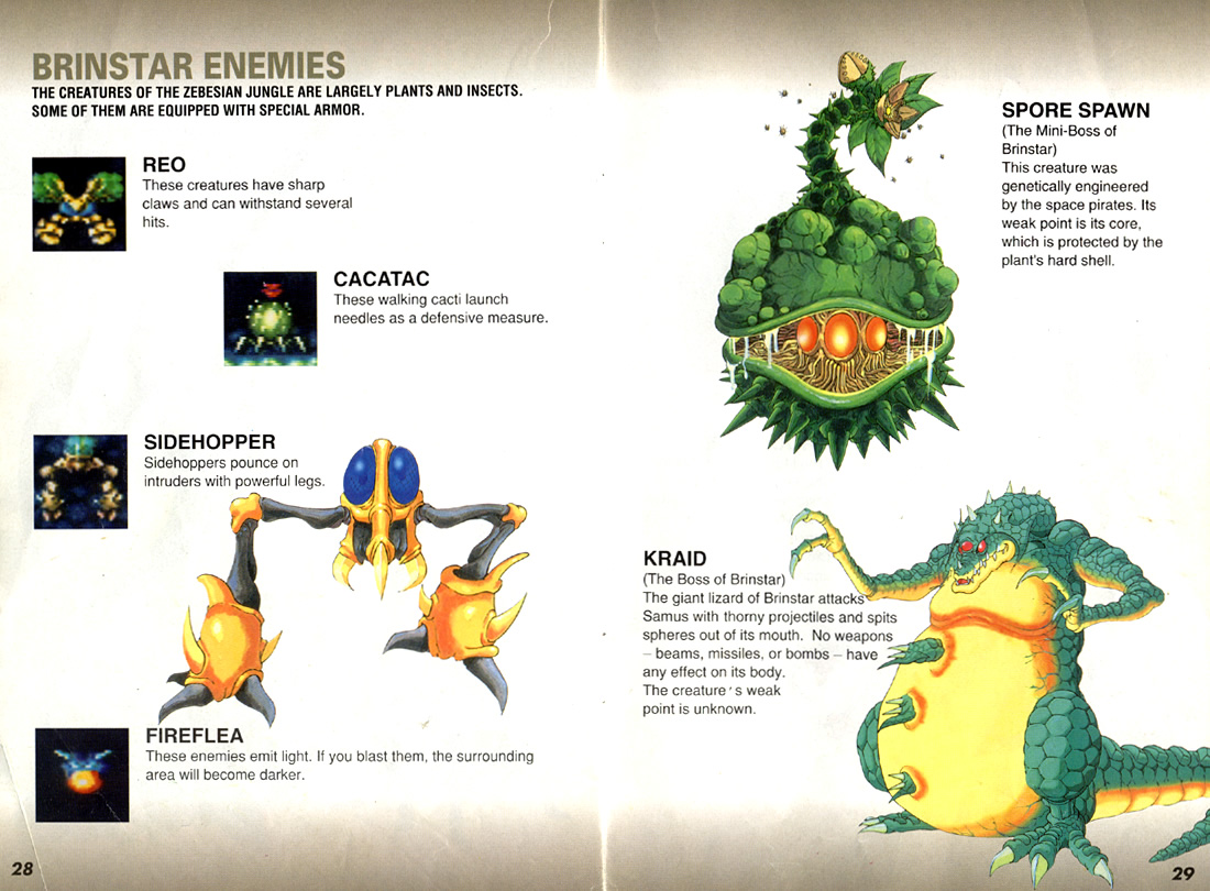 Super Metroid instruction manual (PAL) - Image Gallery (Metroid Recon)