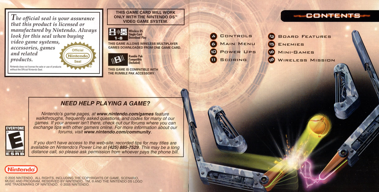 Metroid Prime Pinball instruction manual