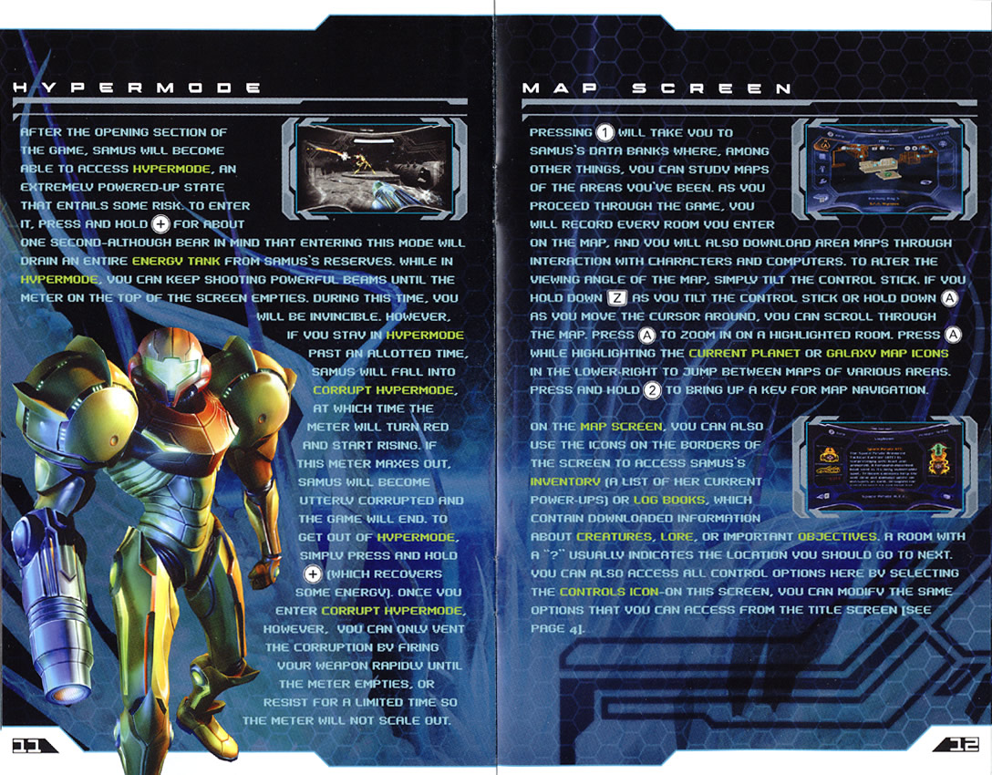 Metroid Prime 3: Corruption instruction manual