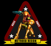 Metroid Recon logo patch. Designed and kindly donated by Aaron Grincewicz.